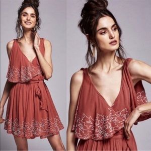 Sylvia beaded wrap dress